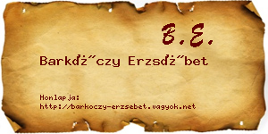 Barkóczy Erzsébet névjegykártya